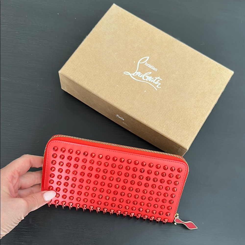 Christian Louboutin Red Spiked Wallet - Picture 3 of 8
